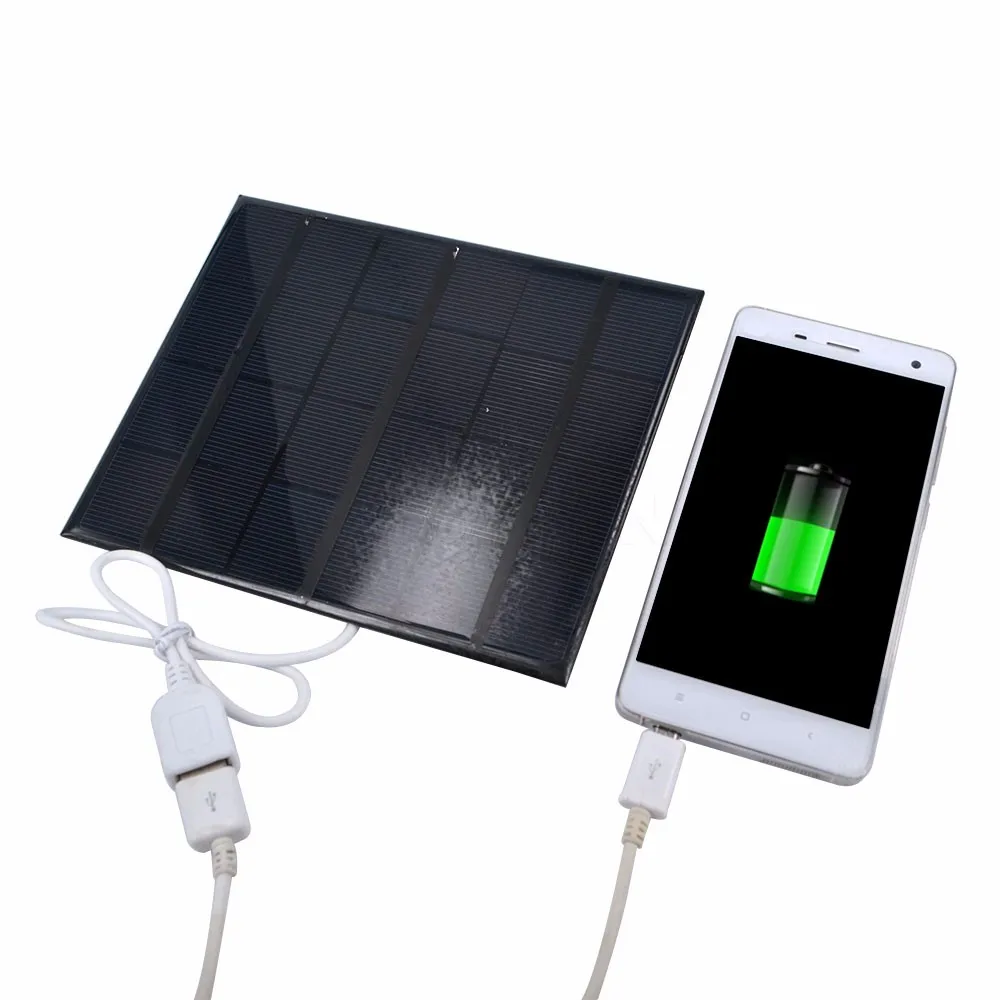 Портативное USB зарядное устройство для солнечной панели 6V 3 5 W 580mA путешествий
