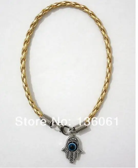 10 шт. винтажный Серебряный Демон глаз хамса ручной смешанный цвет переплетения