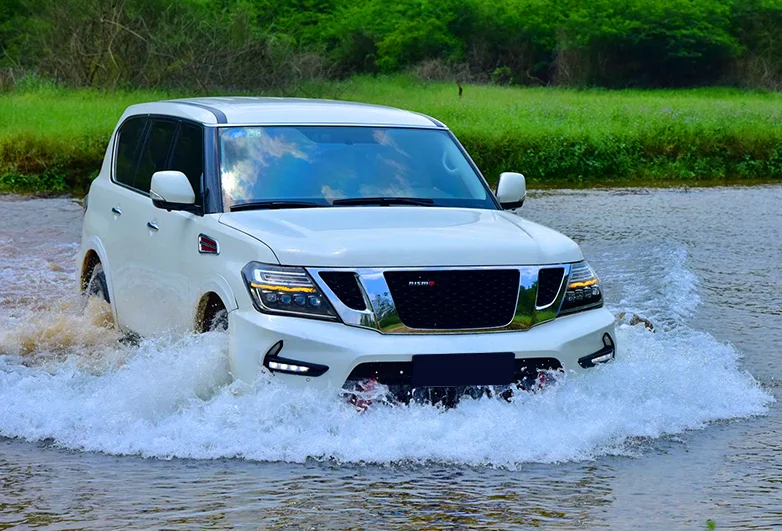 2 шт. светодиодный головной светильник s для Nissan Armada-Автомобильный светодиодный светильник s двойной ксеноновый Объектив Автомобильные аксессуары дневные ходовые огни противотуманный светильник