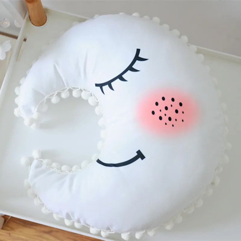 Милая набивная Подушка серии Sky плюшевые игрушки в виде Луны звезды и облаков