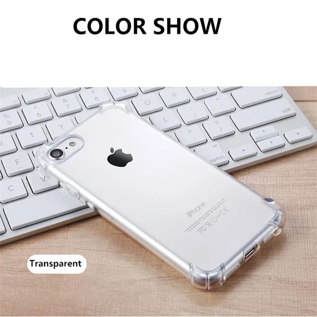 Роскошный силиконовый прозрачный чехол для iPhone 7, 6, 8, 6S Plus, мягкая силиконовая прозрачная задняя крышка из ТПУ для iPhone X, XS чехол для MAX XR - Цвет: Transparent