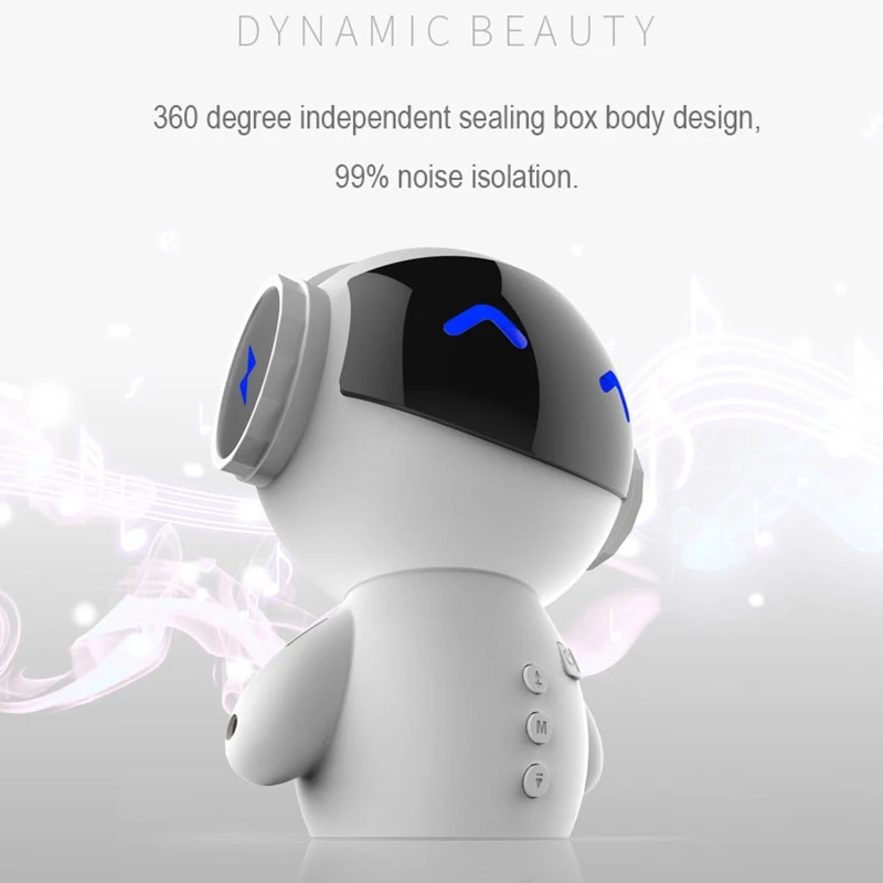 Милая интеллектуальная Bluetooth-Колонка M10 Mini Smart-Robot Super Bass портативная s для внешнего