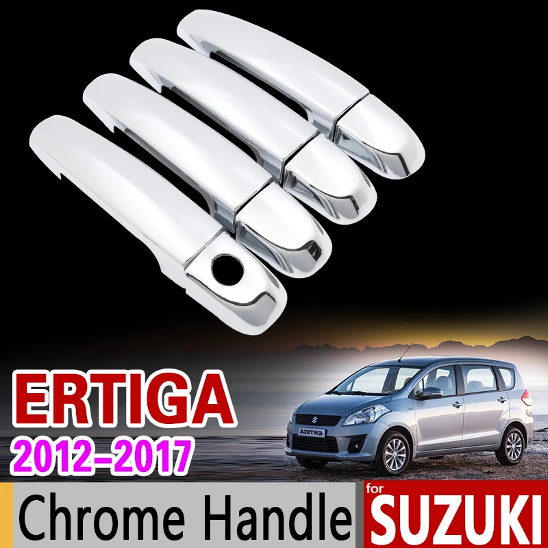 

Chrome Door Handle Cover Trim Set for Suzuki Ertiga 2012 2013 2014 2015 2016 2017 2018 Mazda VX-1 VX1 Proton Ertiga Stickers