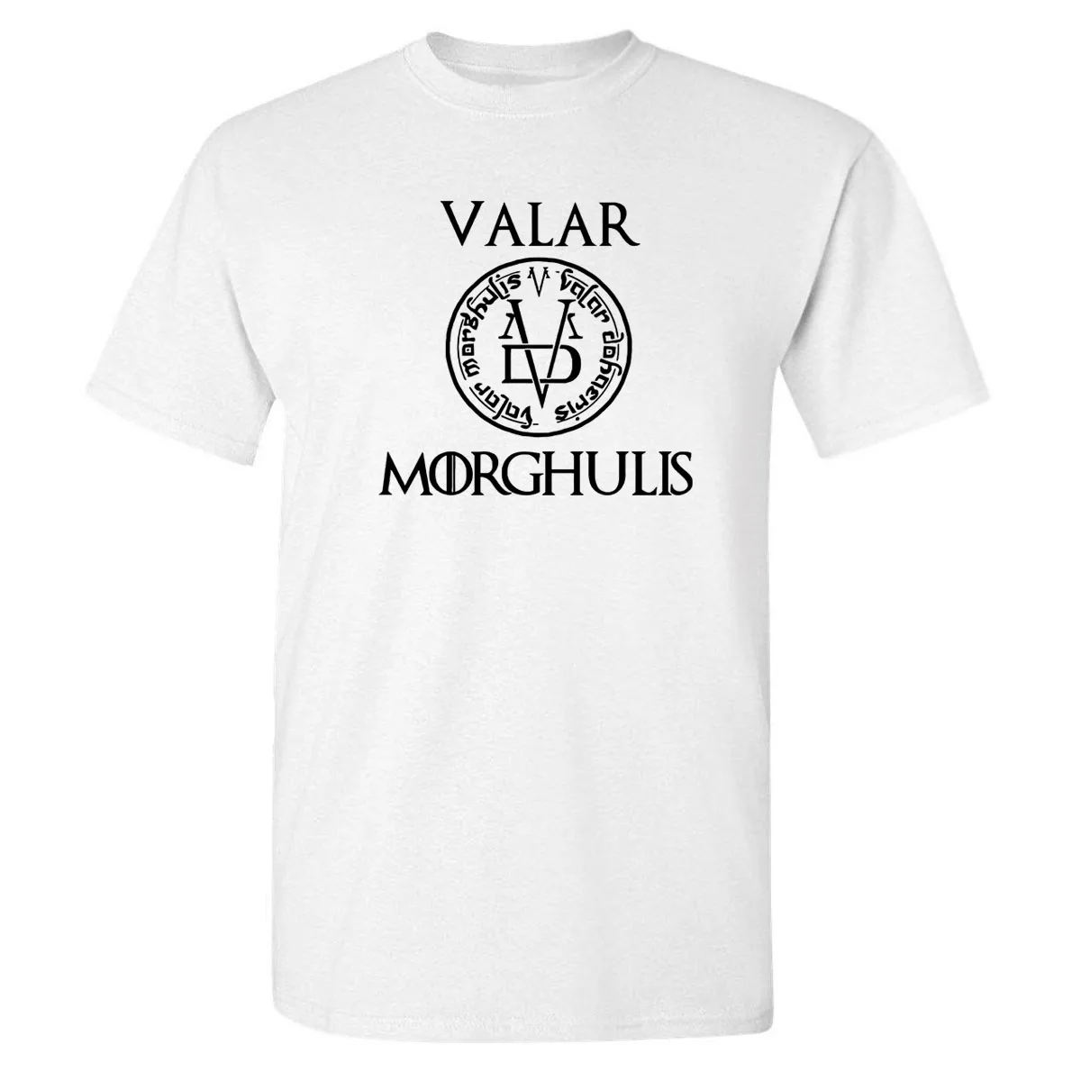 Футболка VALAR MORGHULIS мужская с надписью классная уличная одежда в японском стиле