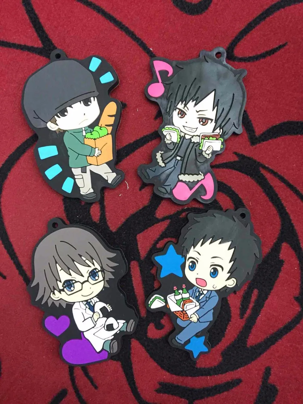 4 шт./лот Durarara! Оригинальный японский аниме Рисунок резиновый силиконовый чехол