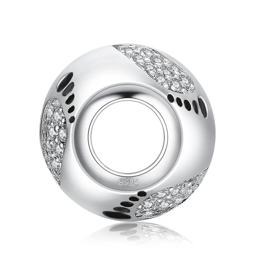 JewelryPalace счастливое детство кубического циркония созданный синий сапфир след 925 пробы Серебряный Шарм бисер Новая горячая распродажа