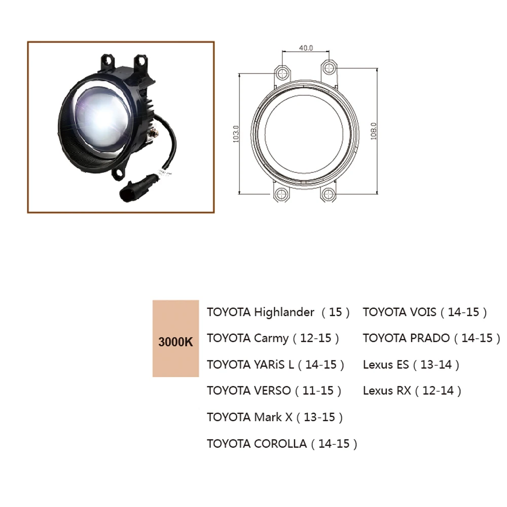 Автомобильный Стайлинг 16 Вт DRL двойной объектив светодиодный передний