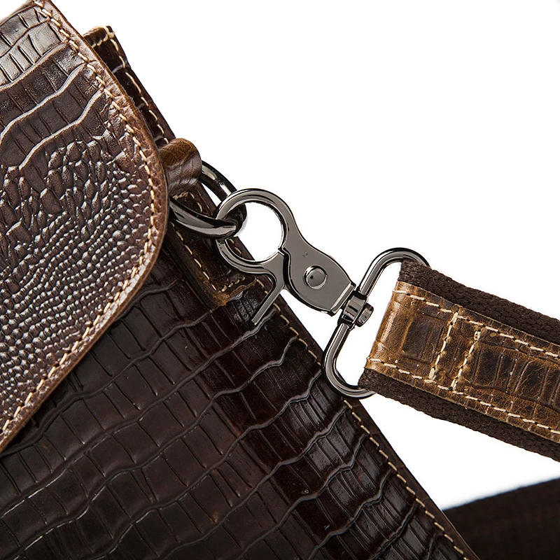 WESTAL модель крокодила сумка мужская натуральная кожа через плечо сумки мужские