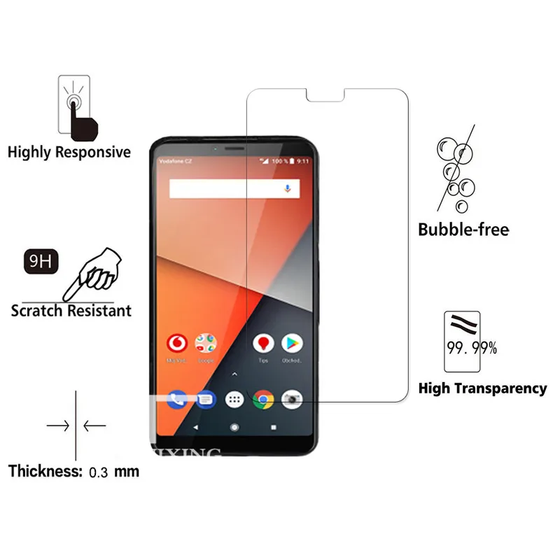 Закаленное стекло 9H для Vodafone Smart X9 защита экрана защитная стеклянная пленка
