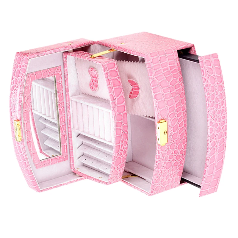 

GUANYA Jewelry Tools Large Jewelry Gift Box Storage Organizer Bracelet Ring Erring Necklace Display Case