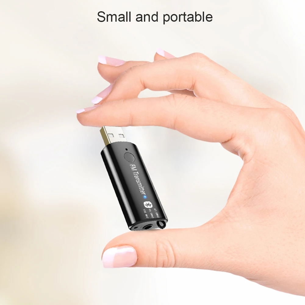 Автомобильный mp3 музыкальный плеер JINSERTA Mini USB Bluetooth 5 0 приемник FM передатчик 3 мм