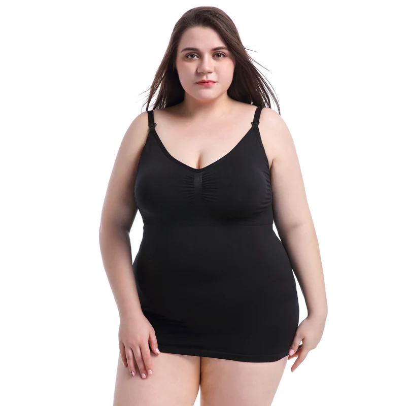 4XL 5XL плюс размер женский топ для беременных кормящих женщин на бретельках черный