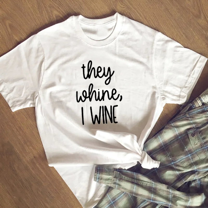 Футболка унисекс с надписью «Love They Whine I Wine»