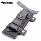 Прямые высококачественные кожаные ножны из воловьей кожи черного цвета для выживания, скаббард для фиксированного ножа 7 дюймов