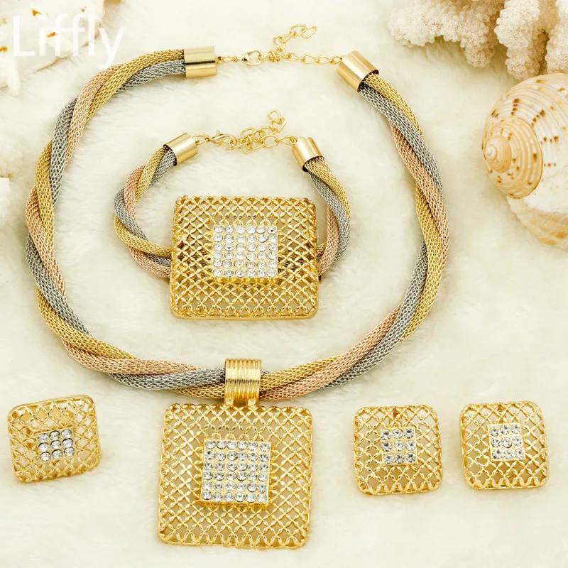 CZ Новый Модные женские туфли квадратный Jewelry Подвеска Кристалл Большой Цепочки и