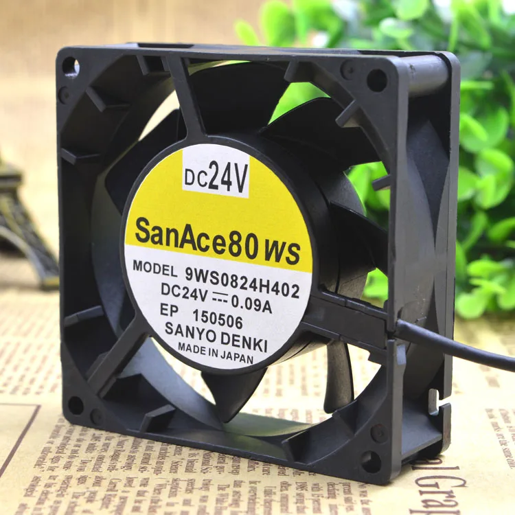 Для SANYO DENKI SAN ACE 8 см 8025 24V 0.09A 9WS0824H402 Водонепроницаемый двойной шарикоподшипник 2