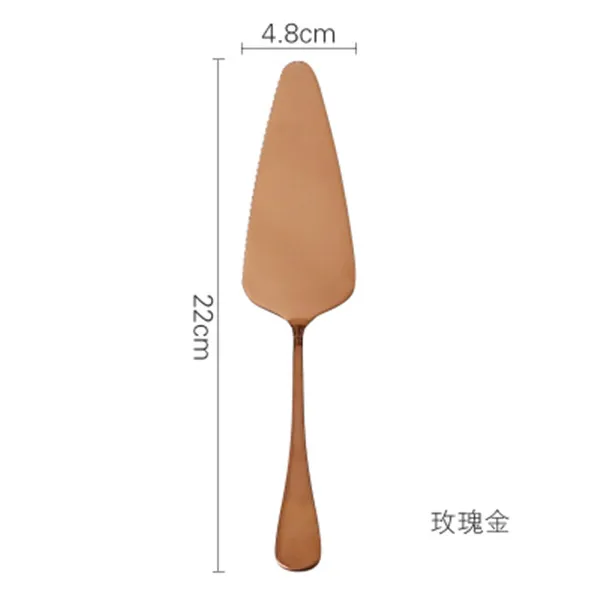 rose gold Торт Пицца Сырная лопатка из нержавеющей стали масло десертный нож лопатка для торта инструмент инструменты для выпекания кухонные столовые приборы посуда для выпечки - Цвет: rose gold