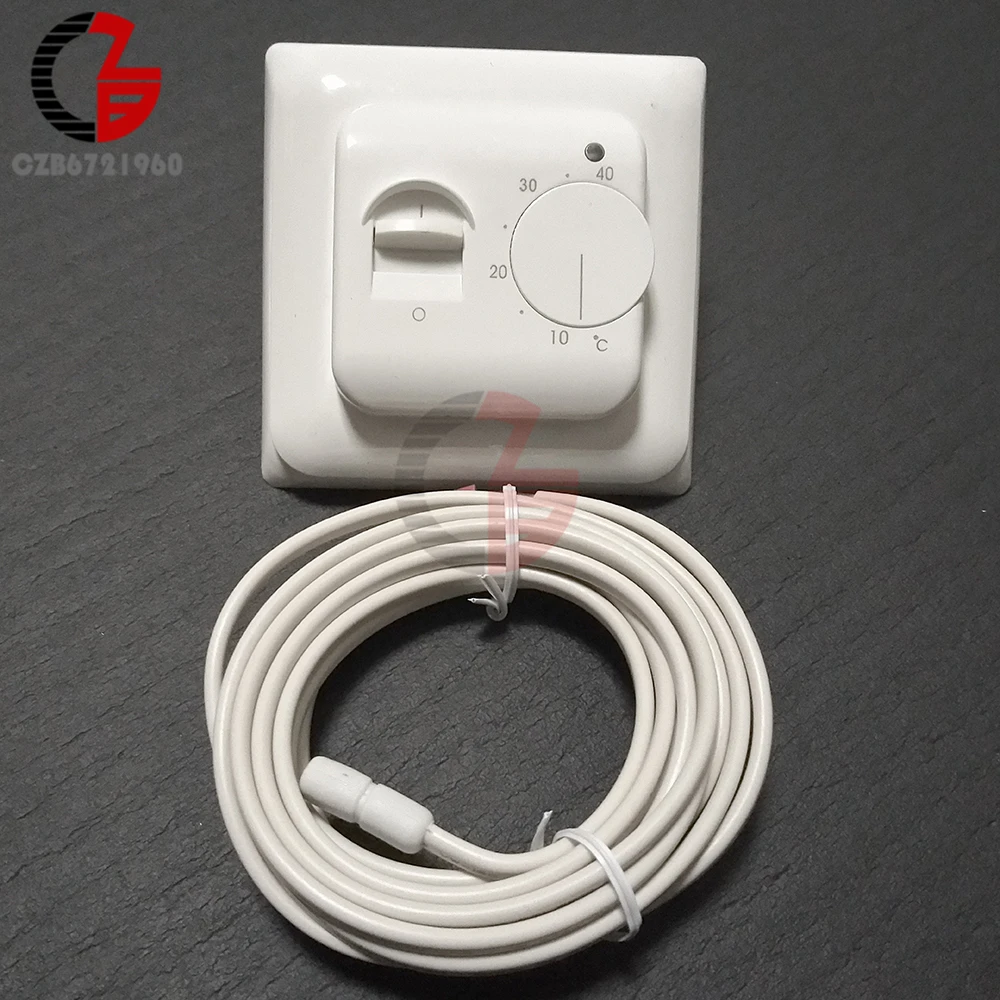 

220V 16A Temperature Controller Mechanical Manual Operation Floor Heating Controller Indoor Warm Thermoregulator Thermostat
