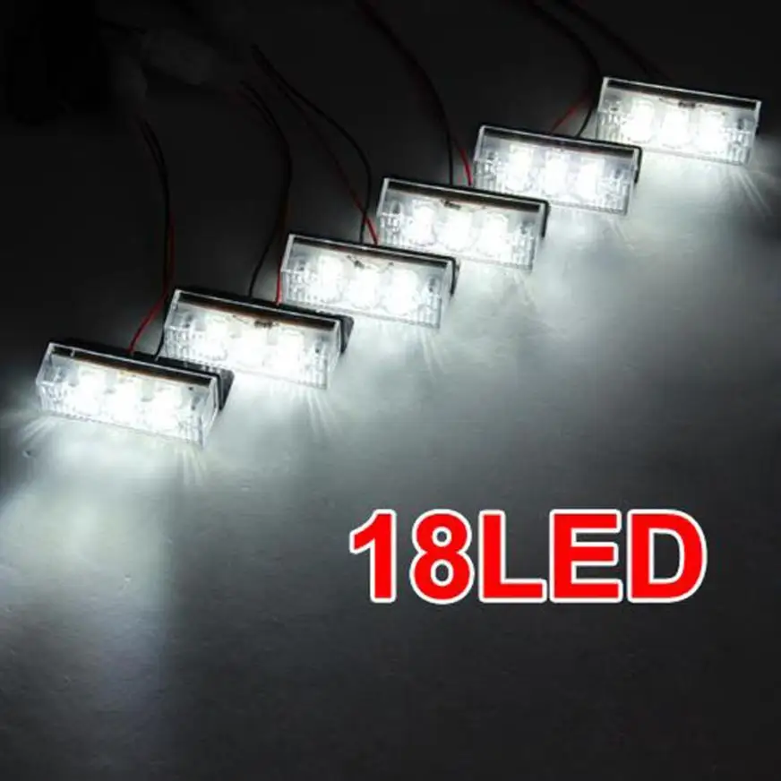 2018 Горячая Распродажа Автомобильный Стайлинг 18 LED Белый стробоскоп аварийный
