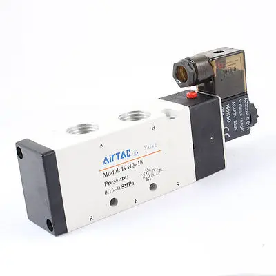 4V410-15 DC 24V AC 220V PT 1/2 &quotвход 2 положения 5-ходовой Соленоидный клапан | Обустройство