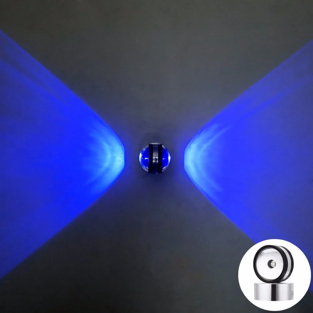 Современные 2 Вт светодиодный светильник настенный высокое Мощность лампа