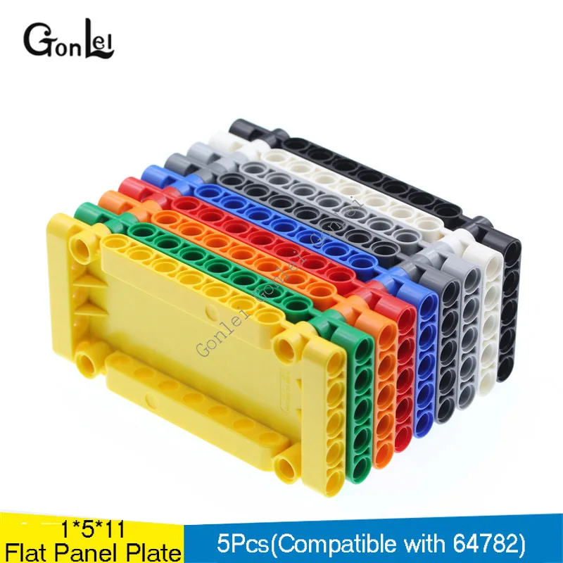 5 шт./лот Technic MOC запчасти 64782 панель s 1x5x11 плоская пластина грузовая база