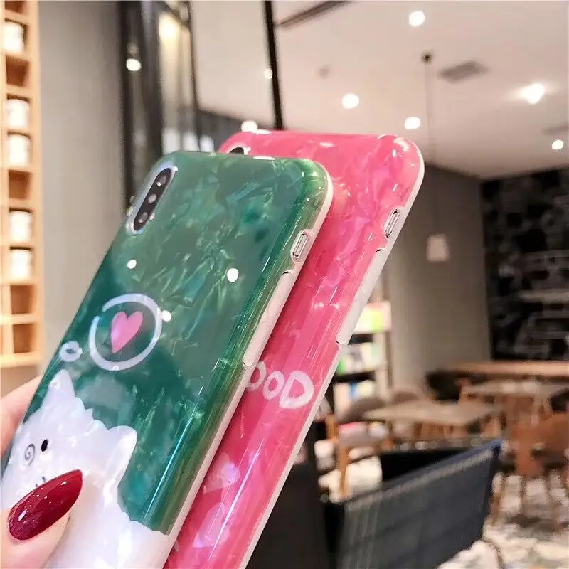 Ourpho эпоксидный Чехол для мобильного телефона iphone X XR XS MAX INS милый маленький чехол