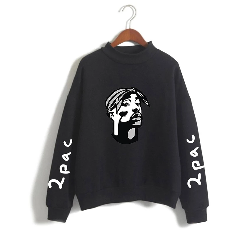 Новые толстовки с высоким воротником модный рэпер хип-хоп 2pac мужские и женские