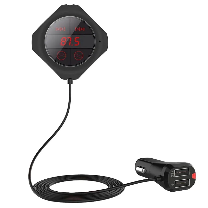 Зарядных порта USB для автомобиля Kit ЖК дисплей SD FM передатчик MP3 плеер магнит
