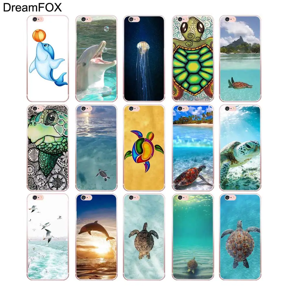 L272 Черепашки и дельфины Мягкий ТПУ силиконовый чехол для Apple iPhone 11 Pro X XR XS Max 8 7 6 6S