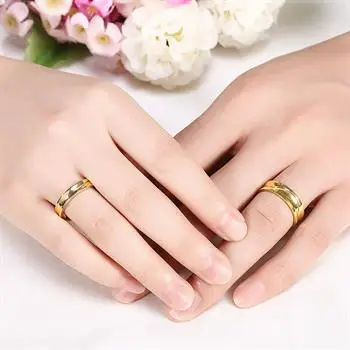 Сладкий романтическая пара кольцо цвет золотистый мужских моделей|Кольца| |