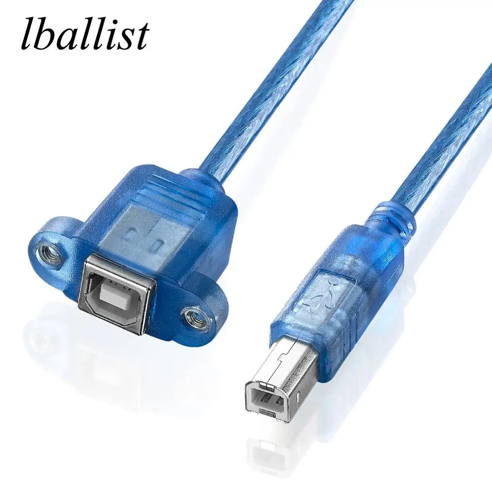 Lballist USB 2 0 Тип B папа Женский удлинитель для принтера с отверстием Крепления