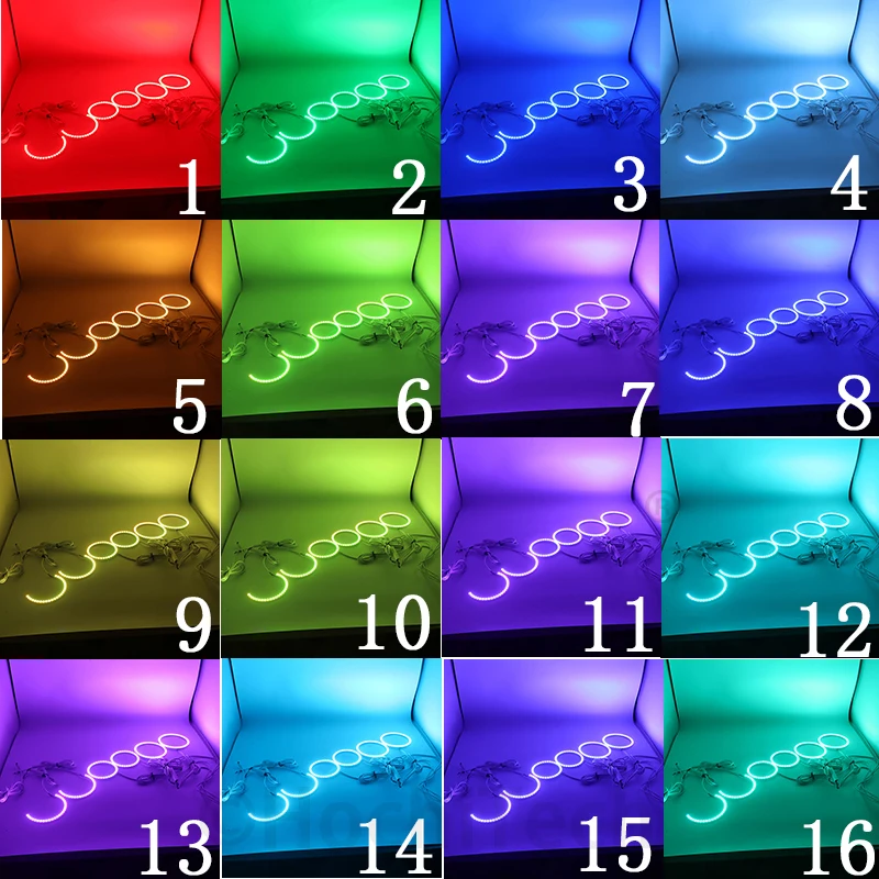 Wifi беспроводной RGB многоцветный светодиодный Ангел глаз Halo кольца Дневной светильник DRL для Toyota Mark X Mark-X REIZ 2004 2005 2006 2007 2008 2009