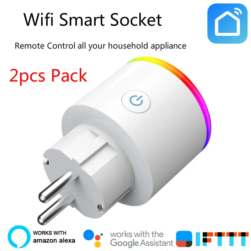 2 шт. в упаковке интеллектуальное зарядное устройство для ЕС Wifi умная розетка