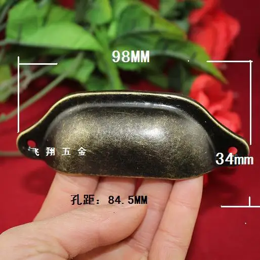 98MM long vintage antique medicine cabinet handle drawer shells metal wardrobe | Обустройство дома