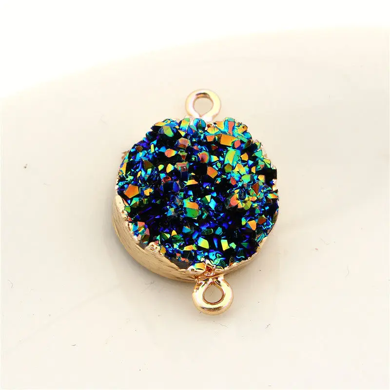 2.7cmx1.9cm blue 2 шт Vogue нерегулярные полимерные коннекторы для браслетов ювелирные подвески для самостоятельного изготовления круглого овального лунного ожерелья серьги для изготовления аксессуаров - Цвет: 2.7cmx1.9cm blue