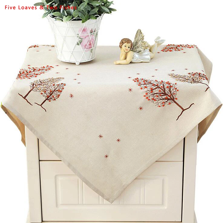 Скатерть на рождественскую елку плотная скатерть из хлопка и льна прямоугольная