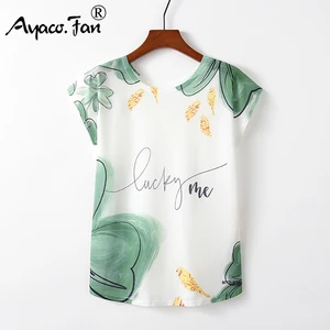 Футболка женская, летняя, осенняя, свободная, с принтом в виде птиц, в стиле Харадзюку, с коротким рукавом