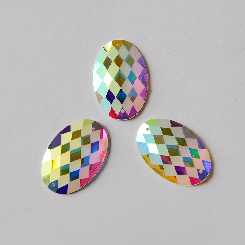 2051TH Oval AB Matte 2 Holes Rhinestones Sew on Strass AAAAA Crystal stones for Clothing Shoes Textil | Дом и сад