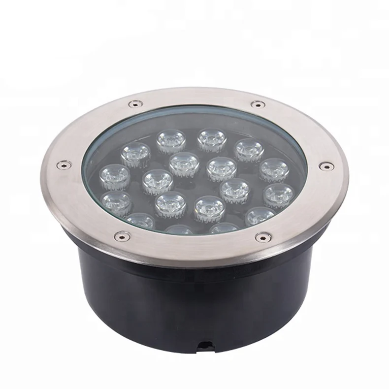 

Hot sale IP66 Recessed Underground lighting Round High Power RGB 18W 24W 36W LED Underground Light AC85-265V inground led under