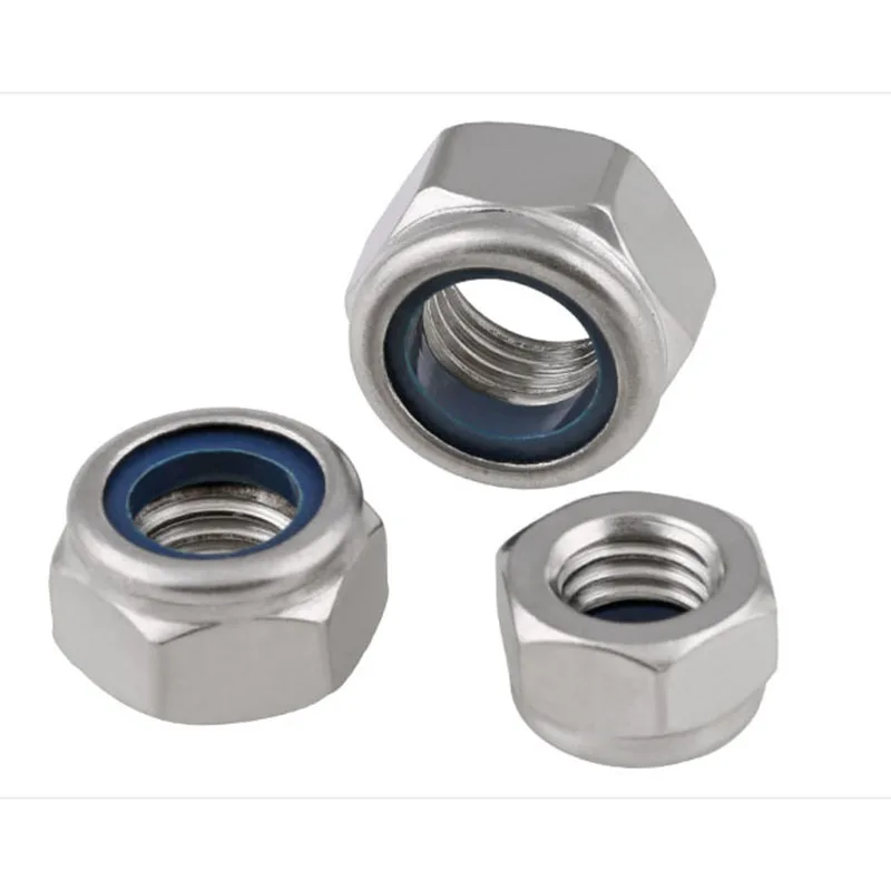 

304 Stainless Steel Anti-Tooth Lock Nut Fine Tooth Self-Locking Nut American Anti-Skid Nut M5M6M8M10M12 10 Pcs