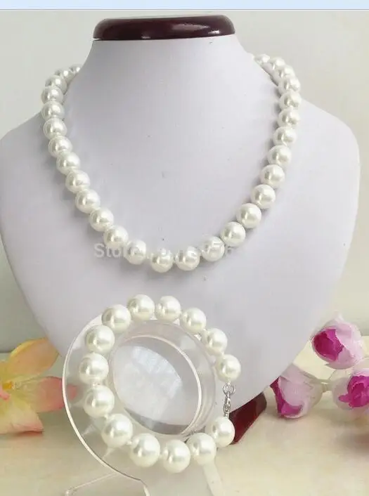 Свадебное женщин прекрасный ювелирные изделия свадьба красивая 12 мм белый