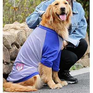 Blue T shirt HELLOMOON жилет для животных для большой собаки стильный модный дышащий сетчатый футболка жилет охлаждения большая собака летней одежды - Цвет: Blue T shirt