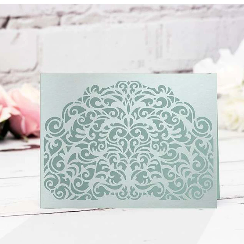 Swirls кружевная кромка рамка металлические штампы трафареты для DIY Скрапбукинг