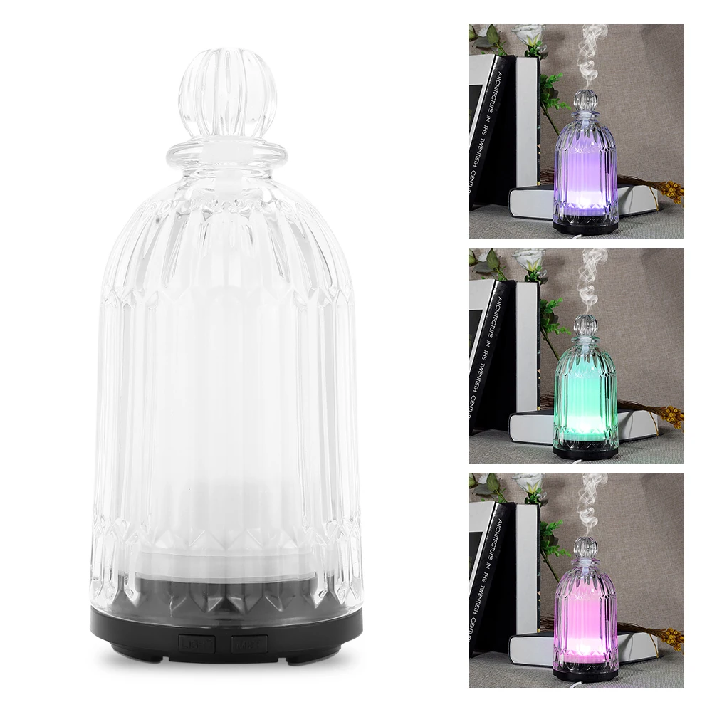 Аромадиффузор стеклянный со светодиодной подсветкой 120 мл|oil burner|aroma lamparoma lamps oil