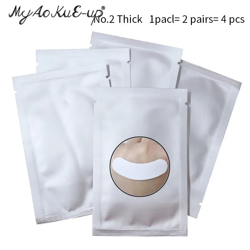 No.2 Thick 10 packs 3D супертонкие гелевые накладки для ресниц силиконовые накладки под глаза накладки для наращивания ресниц силиконовые подушечки для ресниц инструмент для наращивания - Цвет: No.2 Thick 10 packs