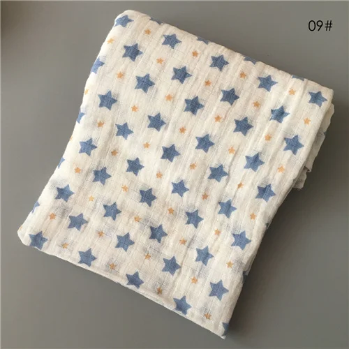 Blue Star Nosii 120x120 см мягкий, для новорожденных покрывало для сна пеленание панда письмо кактус лиса Луна молоко Жираф Ванна теплое одеяло крышка - Цвет: Blue Star