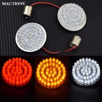 mactions motorcycle turn signal indicator light 1156 led for harley sportster xl 883 1200 iron superlow softail dyna touring cvo