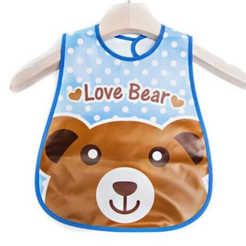 3pc/lot Adjustable Baby Bibs EVA Plastic Waterproof Lunch Feeding Cartoon Cloth Children Apron Babador | Детская одежда и обувь