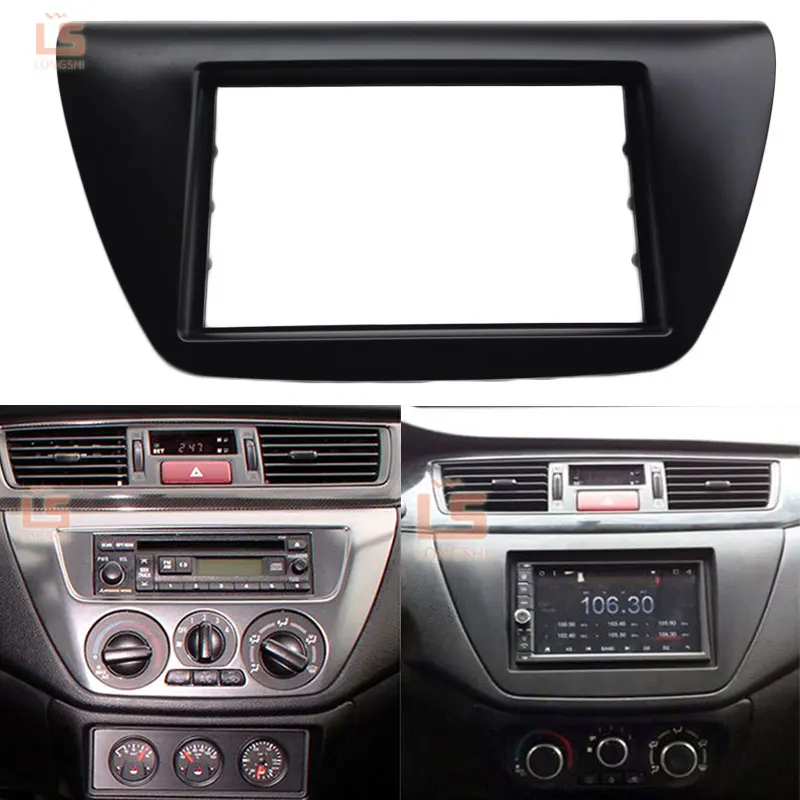 Новая 2 Din Автомобильная установка радио фасции для 2006 Mitsubishi Lancer IX 2DIN DVD плеер рамка отделка комплект пластина радио установка рамка
